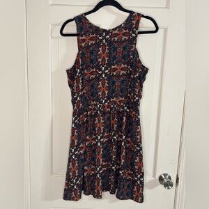 Up by Ultra Pink Multicolor Geometric Midi Dress